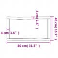 Miniatyrbillede 11 af 11: Bordplade 80x40x(2-4) cm naturlig kant behandlet træ mørkebrun - Bordplade - Bordplader - Home & Living