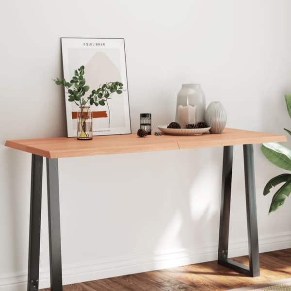 Pöytälevy ruskea 140x60x(2-4)cm käsitelty täystammi elävä reuna - Pöytälevy - Pöytälevyt - Home & Living