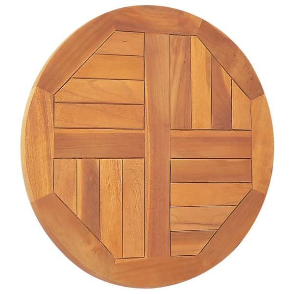 Pöytälevy täysi tiikki pyöreä 2,5 cm 50 cm - Pöytälevy - Pöytälevyt - Home & Living