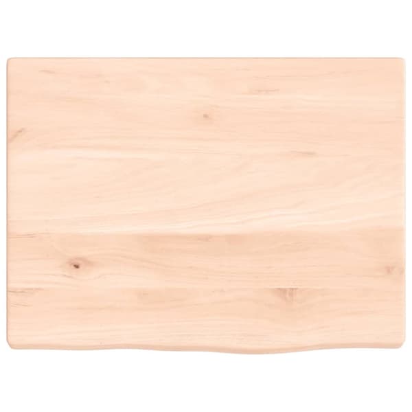 bordplade til badeværelse 40x30x2 cm massivt træ ubehandlet