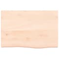 Miniatyrbillede 3 af 9: bordplade 60x40x(2-4) cm ubehandlet massivt egetræ