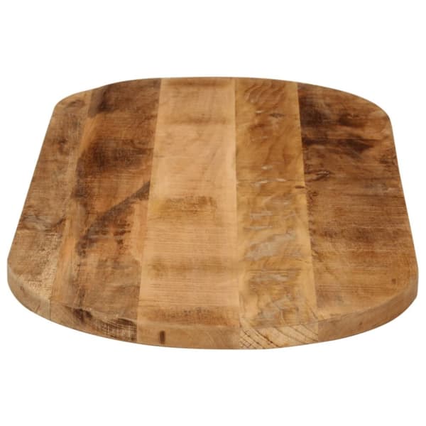 bordplade 140x50x2,5 cm oval massivt ru mangotræ