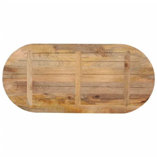 Pöytälevy 90x40x2,5 cm ovaali täysi mangopuu