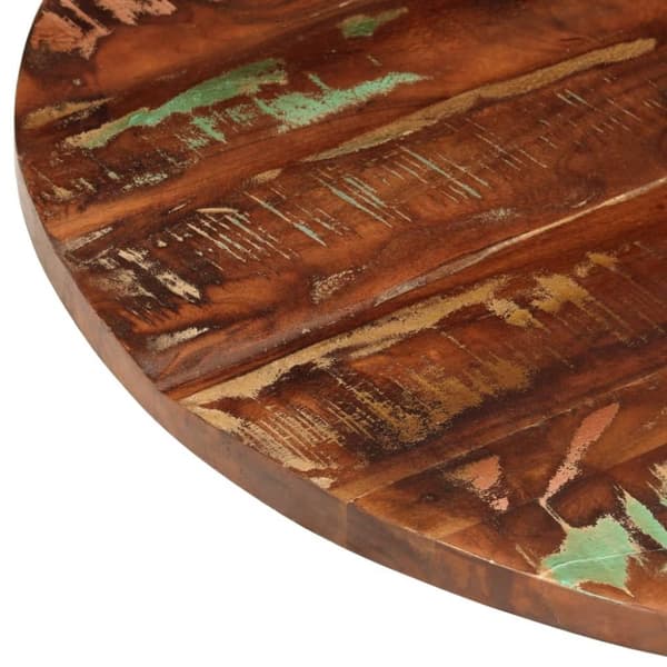 bordplade Ø70x1,5 cm rund massivt genbrugstræ