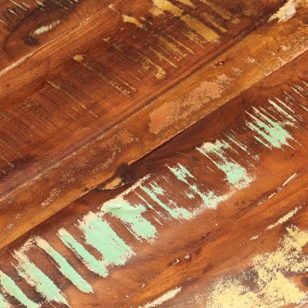 bordplade Ø70x1,5 cm rund massivt genbrugstræ