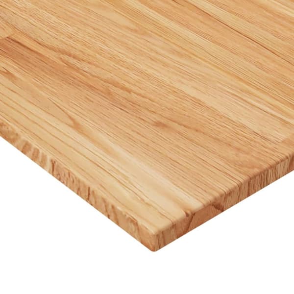 bordplade til badeværelse 100x50x1,5 cm massivt træ lysebrun