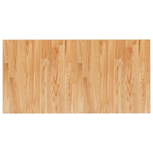 bordplade til badeværelse 100x50x1,5 cm massivt træ lysebrun