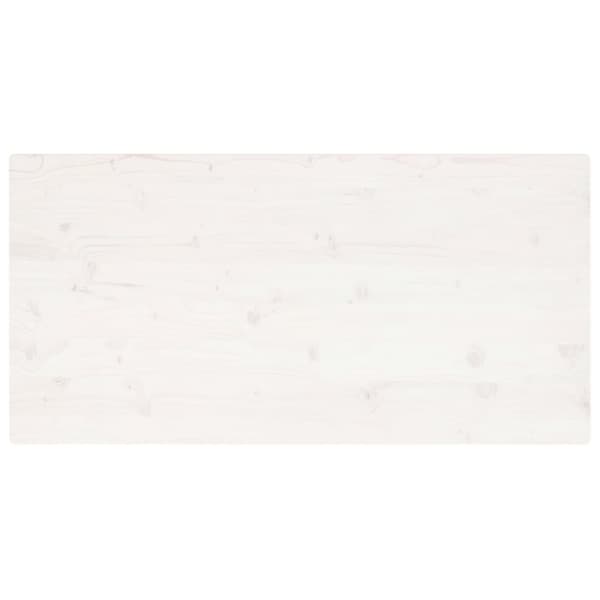 Bordsskiva vit 100x50x2,5 cm massiv furu rektangulär