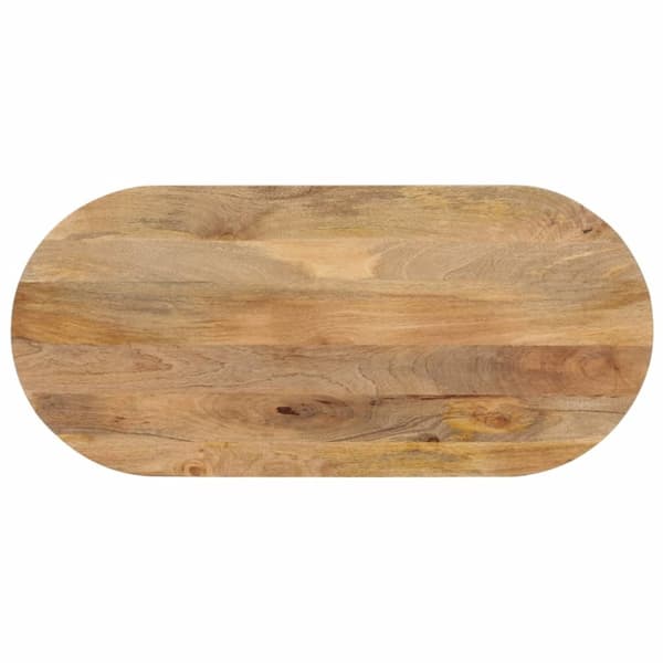 bordplade 140x50x2,5 cm oval massivt mangotræ