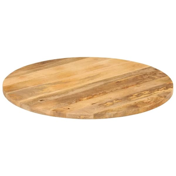 bordplade Ø70x3,8 cm rund massivt mangotræ