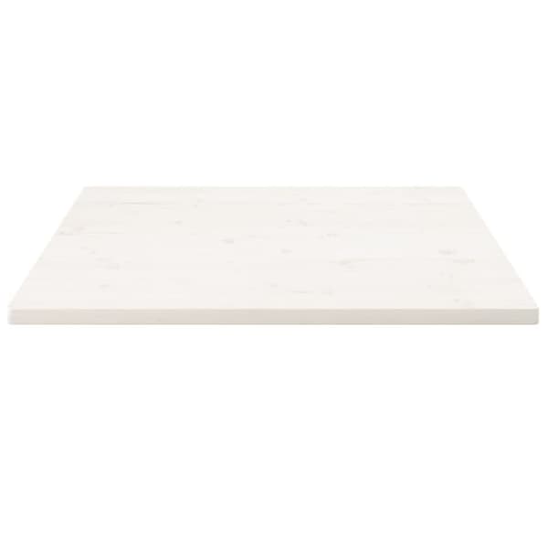 Bordsskiva vit 70x70x2,5 cm massiv furu fyrkantig