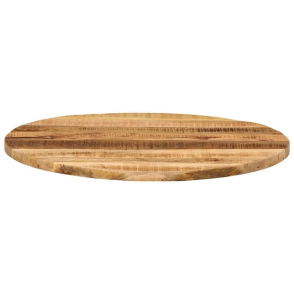 Bordsskiva Ø 80x3,8 cm rund massivt grovt mangoträ