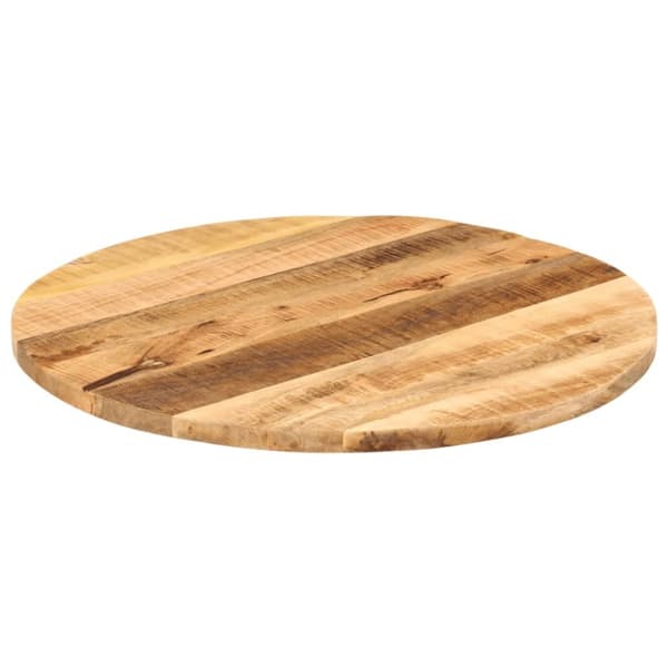 Bordsskiva Ø 80x3,8 cm rund massivt grovt mangoträ
