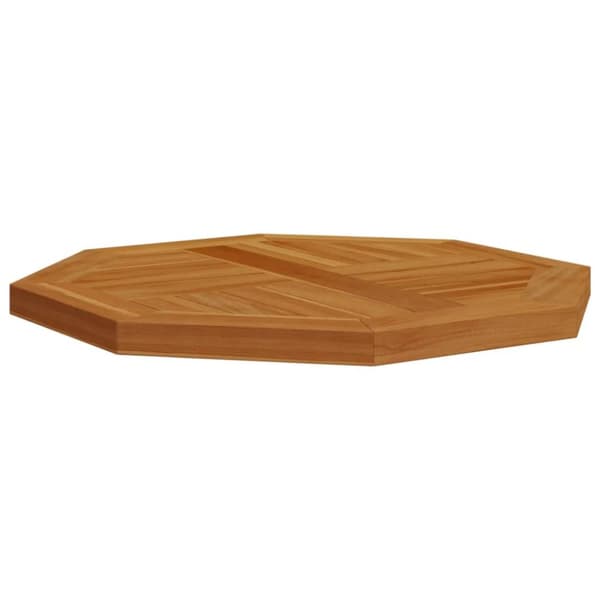 bordplade 50x50x2,5 cm ottekantet massivt teaktræ