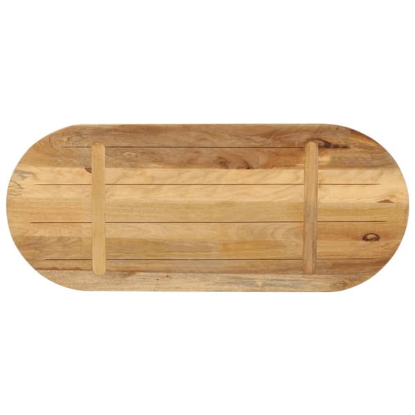 Pöytälevy 80x40x3,8 cm ovaali täysi karkea mangopuu