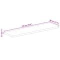 Pikkukuva 9 / 9: vidaXL Pöytälevy 100x80x2,5 cm suorakaide täysi akasiapuu