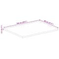 Miniatyrbillede 9 af 9: vidaXL bordplade 100x80x2,5 cm naturlig kant massivt mangotræ