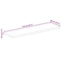 Miniatyrbilde 9 av 9: vidaXL Bordplate 110x60x3,8 cm rektangulær heltre akasie