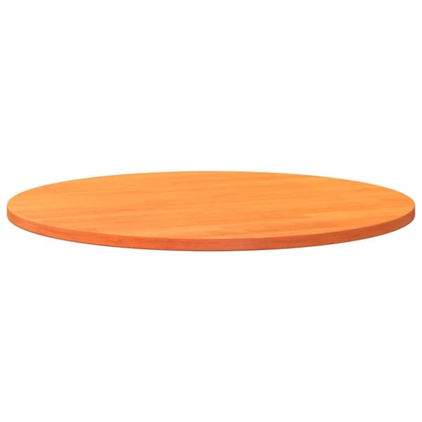 vidaXL bordplade Ø90x2,5 cm rund massivt fyrretræ gyldenbrun