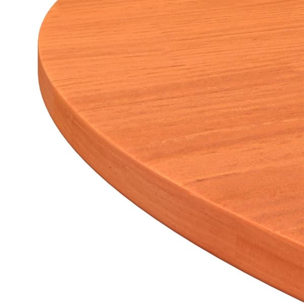 vidaXL bordplade Ø90x2,5 cm rund massivt fyrretræ gyldenbrun