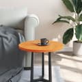 Miniatyrbilde 2 av 7: vidaXL Bordplate rund voksbrun Ø50x2,5 cm heltre furu