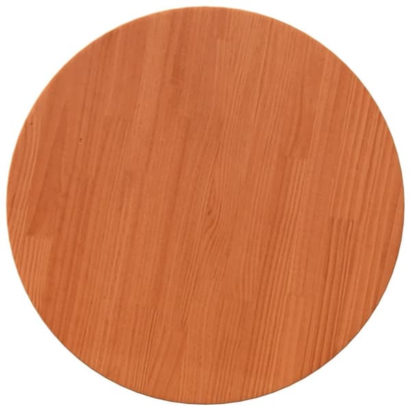 vidaXL Bordplate rund voksbrun Ø50x2,5 cm heltre furu