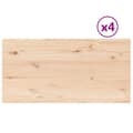 Miniatyrbilde 1 av 10: vidaXL Bordplater 4 stk 90x45x1,7 cm rektangulær heltre furu