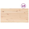 Miniatyrbilde 1 av 10: vidaXL Bordplater 4 stk 90x45x2,5 cm rektangulær heltre furu