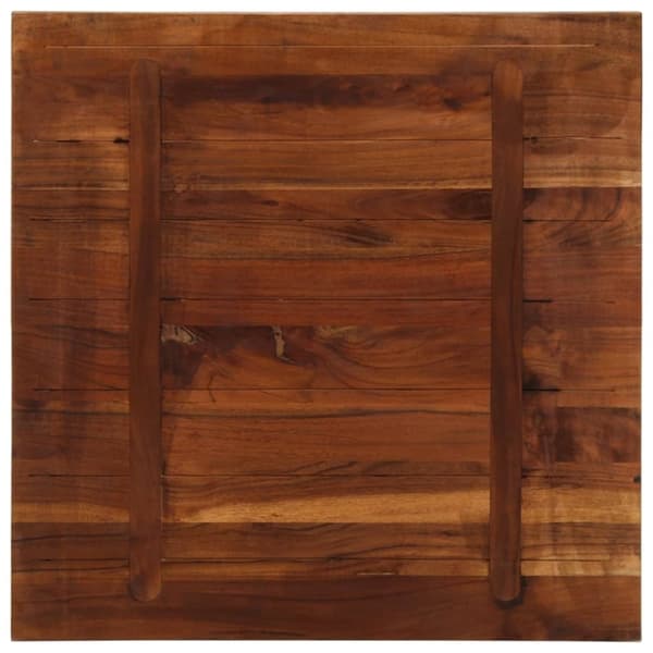 vidaXL Bordplate 80x80x3,8 cm firkantet gjenvunnet heltre