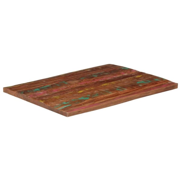 vidaXL Pöytälevy 100x80x3,8 cm suorakaide kierrätetty täyspuu