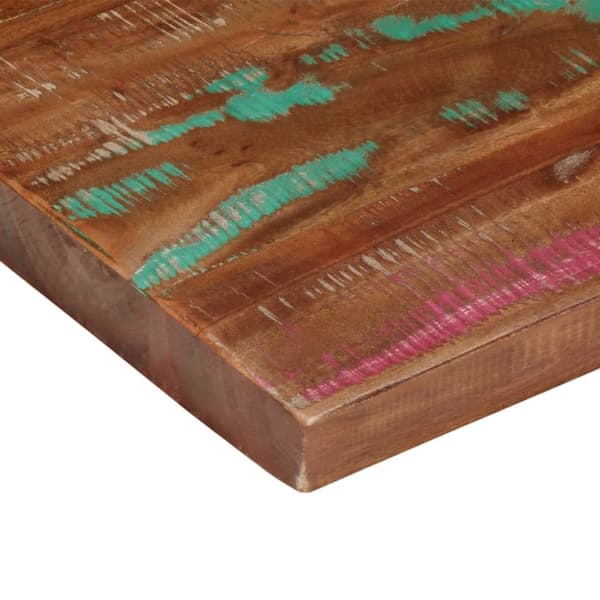 vidaXL Bordplate 100x80x2,5 cm rektangulær gjenvunnet heltre