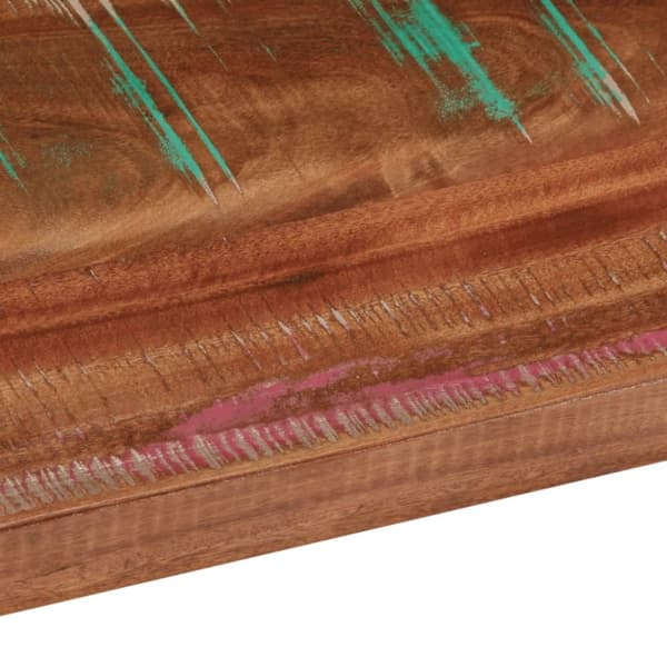 vidaXL Bordplate 100x80x2,5 cm rektangulær gjenvunnet heltre