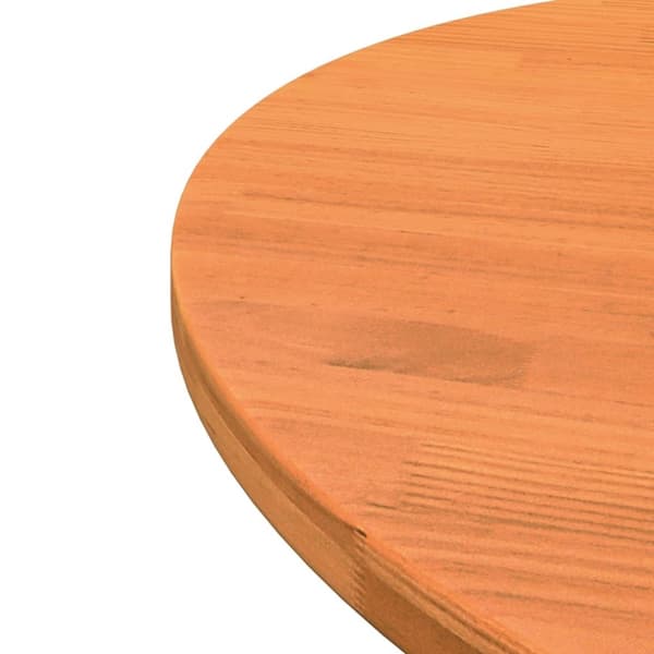 vidaXL Pöytälevy pyöreä vahanruskea Ø80x2,5 cm täysi mänty