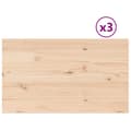 Miniatyrbilde 1 av 10: vidaXL Bordplater 3 stk 80x47x1,7 cm rektangulær heltre furu