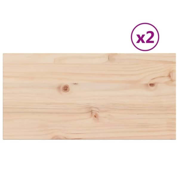 vidaXL Pöytälevyt 2 kpl 70x35x1,7 cm suorakaide täysi mänty