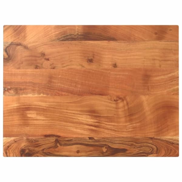vidaXL Bordplate 80x50x2,5 cm rektangulær heltre akasie