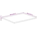 Miniatyrbillede 9 af 9: vidaXL bordplade 90x80x2,5 cm naturlig kant massivt mangotræ