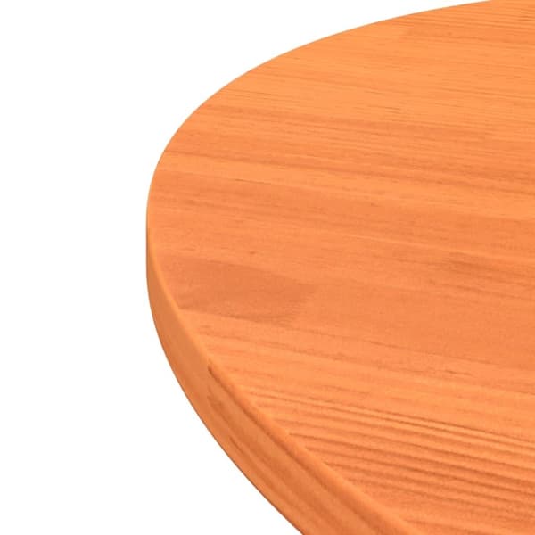 vidaXL Pöytälevy pyöreä vahanruskea Ø70x2,5 cm täysi mänty