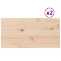 Miniatyrbild 1 av 10: vidaXL Bordsskivor 2 st 70x35x2,5 cm rektangulär massiv furu