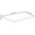 Miniatyrbilde 9 av 9: vidaXL Bordplate 80x60x3,8 cm naturlig kant heltre mango