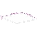 Miniatyrbilde 9 av 9: vidaXL Bordplate 60x60x2,5 cm firkantet heltre akasie