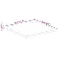 Miniatyrbilde 9 av 9: vidaXL Bordplate 70x70x2,5 cm firkantet heltre bøketre