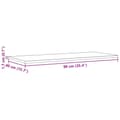 Miniatyrbillede 8 af 9: vidaXL bordplade 90x40x1,7 cm rektangulær massivt fyrretræ