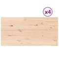 Miniatyrbillede 1 af 10: vidaXL bordplader 4 stk. 100x50x2,5 cm rektangulær massivt fyrretræ