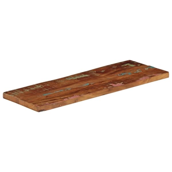 vidaXL bordplade 90x30x3,8 cm rektangulær massivt genbrugstræ