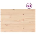 Miniatyrbillede 1 af 10: vidaXL bordplader 3 stk. 80x53x2,5 cm rektangulær massivt fyrretræ