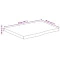 Miniatyrbillede 9 af 9: vidaXL bordplade 50x40x3,8 cm naturlig kant massivt mangotræ