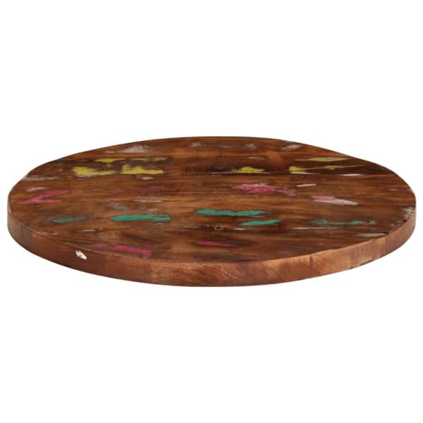 vidaXL Bordplate Ø 50x2,5 cm rund gjenvunnet heltre