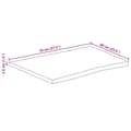 Miniatyrbilde 9 av 9: vidaXL Bordplate 70x60x3,8 cm naturlig kant heltre mango