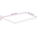 Miniatyrbillede 9 af 9: vidaXL bordplade 90x60x2,5 cm naturlig kant massivt mangotræ